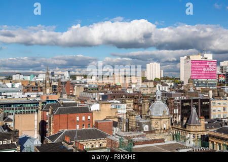 Blick auf den Nordosten über das Stadtzentrum von Glasgow vom Lighthouse Tower, Schottland, Großbritannien Stockfoto