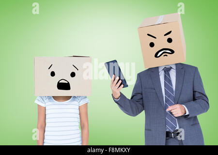 Zusammengesetztes Bild der anonymen Unternehmer Stockfoto