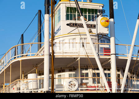 Die SS Klondike nationalen historischen Ort Raddampfer am Ufer des Flusses Yukon, Whitehorse, Yukon Territorium, Kanada Stockfoto
