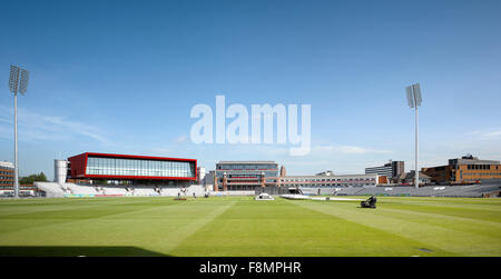 Manchester, Lancashire County Cricket Club. Ein Blick auf die Tonhöhe des Pavillons in Lancashire County Cricket Club, Manchester Stockfoto