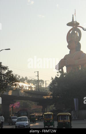 DELHI, Indien - 1 Dez.: Hanuman Tempel, Affe-Mensch-Gott der hinduistischen Religion, am 1. Dezember 2012 Stockfoto