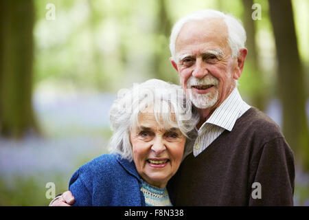 Outdoor Portrait Of Happy Senior Couple Stockfoto