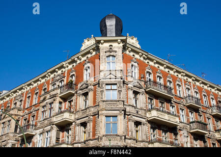Ein schönes altes Appartementhaus in Berlin Stockfoto