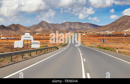 Insel Fuerteventura Landschaft, Weg zum Moro De La Atalaya, Spanien, Kanarische Inseln Stockfoto