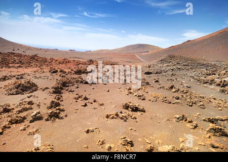 Insel Lanzarote - Nationalpark Timanfaya, Spanien, Kanarische Inseln, UNESCO Stockfoto