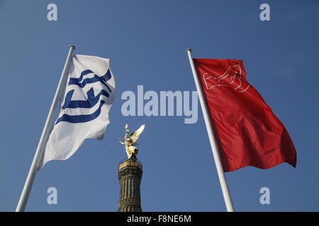 Flagge der IFA (Internationale Funkausstellung) in Berlin Stockfoto