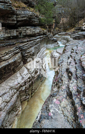 Felsformationen in der Nähe des Dorfes Papingo in Epirus, Griechenland Stockfoto