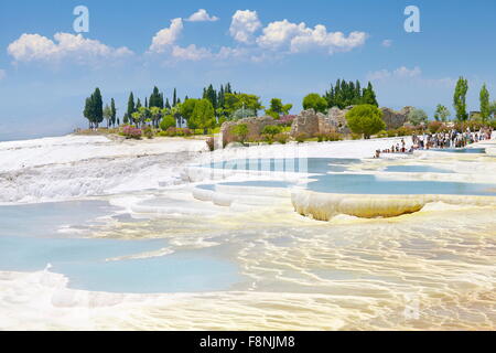 Pamukkale, Kalkstein-Terrassen, Türkei Stockfoto