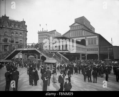 Manhattan-Eingang zur Brooklyn Bridge, New York City, USA, ca. 1905 Stockfoto