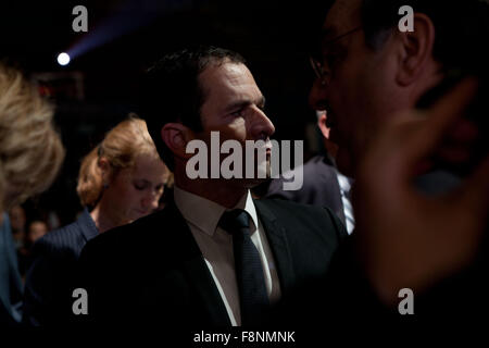 Créteil, Frankreich. 9. Dezember 2015. Claude Bartolone politischen Treffen PS, linker Flügel, Créteil, Frankreich Credit Französisch: Ania Freindorf/Alamy Live News Stockfoto