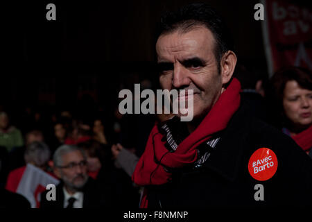 Créteil, Frankreich. 9. Dezember 2015. Claude Bartolone politischen Treffen PS, linker Flügel, Créteil, Frankreich Credit Französisch: Ania Freindorf/Alamy Live News Stockfoto