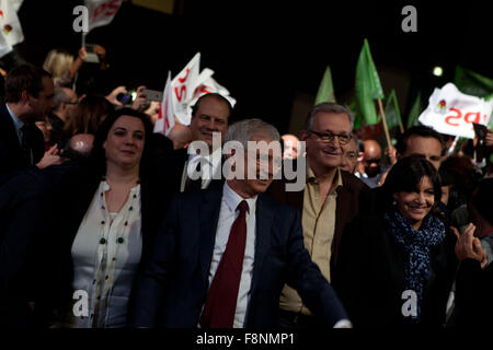 Créteil, Frankreich. 9. Dezember 2015. Claude Bartolone politischen Treffen PS, linker Flügel, Créteil, Frankreich, Claude Bartolone, Präsident der National Assembly of Frankreich Credit Französisch: Ania Freindorf/Alamy Live News Stockfoto