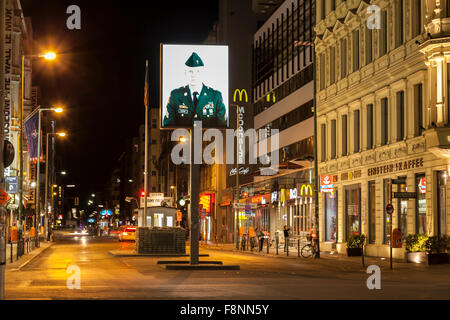 Checkpoint Charlie in Berlin Stockfoto