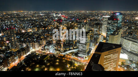 Ein Panoramablick auf die Stadt Scape von Tokio, Japan Stockfoto