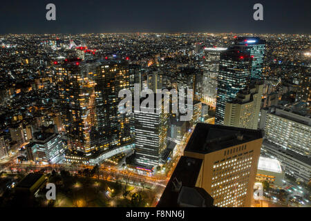 Ein Panoramablick auf die Stadt Scape von Tokio, Japan Stockfoto