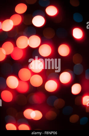 Defokussierten Weihnachtsbeleuchtung. Neue Jahr Bokeh. Zusammenfassung Hintergrund für Ferien-design Stockfoto