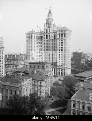 Neue Municipal Building in New York City, USA, ca. 1914 Stockfoto