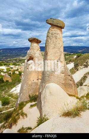 Cappadocia - Türkei, Steinformationen in der Nähe von Urgup, UNESCO Stockfoto