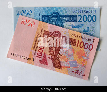Westafrikanischen CFA Währung Stockfoto