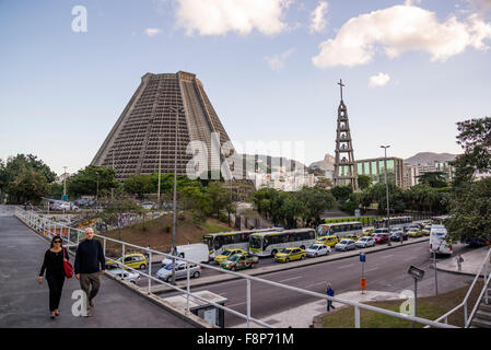 Rio De Janeiro Kathedrale, Metropolitan Kathedrale des Heiligen Sebastian, Rio De Janeiro, Brasilien Stockfoto