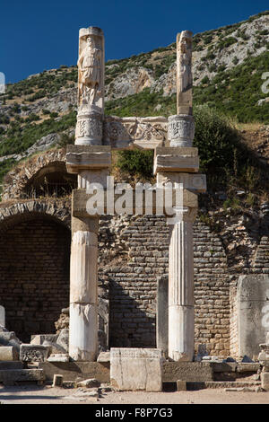 Tempel des Domitian in Ephesus antike Stadt, Izmir, Türkei Stockfoto