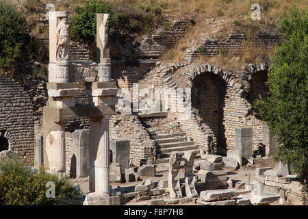 Tempel des Domitian in Ephesus antike Stadt, Izmir, Türkei Stockfoto