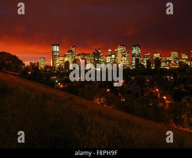 Ein schöner Herbst Morgen in Calgary, Alberta. Stockfoto