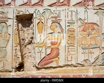 Der Tempel von Ramses II in der Nähe der Tempel von Sethos ich an Abydos, Ägypten Stockfoto