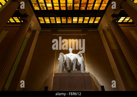 Lincoln Memorial in Washington, D.C. nachts beleuchtet Stockfoto