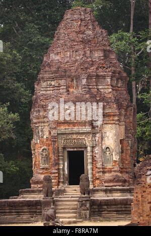 Tempel von Preah Ko, Roluos Gruppe, Siem Reap, Kambodscha Stockfoto