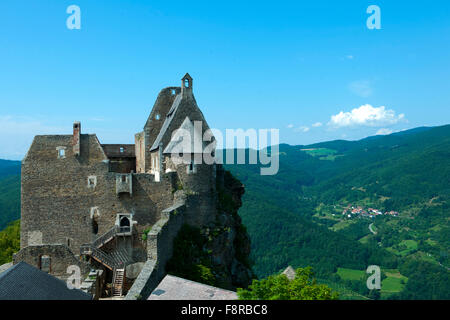 Österreich, Niederösterreich, Wachau, Burgruine Aggstein. Erbaut Im 12. Halbmonatsschrift von Einems Hochfreien Namens Manegold III. VO Stockfoto