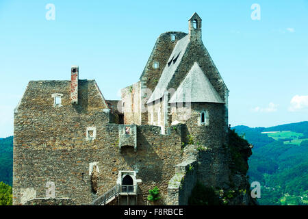 Österreich, Niederösterreich, Wachau, Burgruine Aggstein. Erbaut Im 12. Halbmonatsschrift von Einems Hochfreien Namens Manegold III. VO Stockfoto