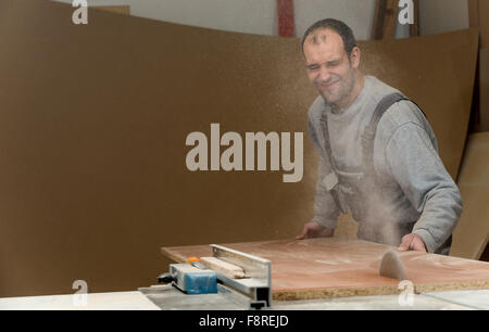 behandeltes Holz-Tischler Stockfoto