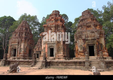 Tempel von Preah Ko, Roluos Gruppe, Siem Reap, Kambodscha Stockfoto