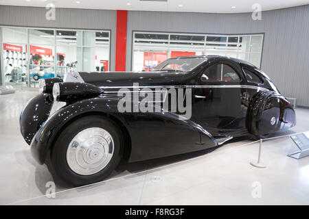 Die Runde Tür Rollen, eine 1925 Rolls-Royce Phantom I aerodynamische Coupé neu körperreich mit runden Türen von Jonckheere 1934 auf displa Stockfoto