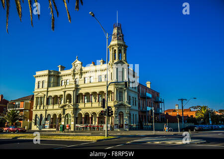 Hotel Victoria, gebaut im Jahre 1888 am Strand unterwegs Albert Park, Melbourne Australien Stockfoto