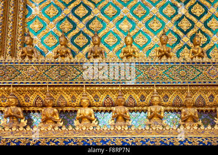 Thailand - Bangkok, Grand Royal Palace, Wat Phra Kaeo, dekorative details Stockfoto