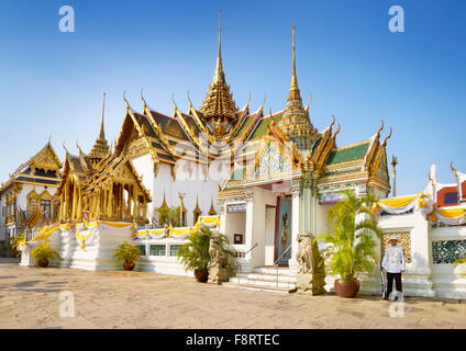 Thailand - Bangkok, Grand Palace, Dusit Maha Prasat-Thronsaal Stockfoto