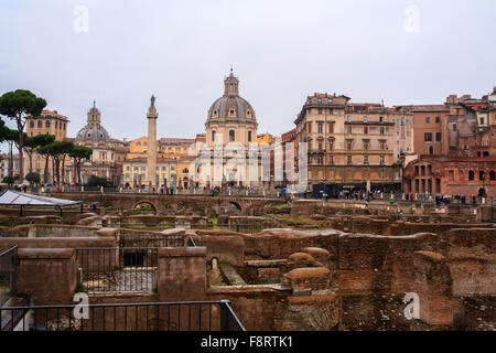 Ansicht der Kaiserforen in Rom, Italien Stockfoto