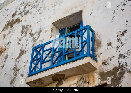 Detail des Hauses in Essaouira, Marokko. Typisch marokkanische blau. Stockfoto