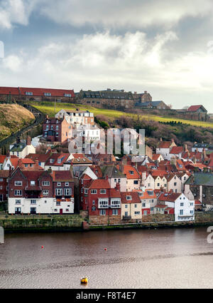 Whiby Altstadt und 199 Stufen vom Kyber-Pass Stockfoto