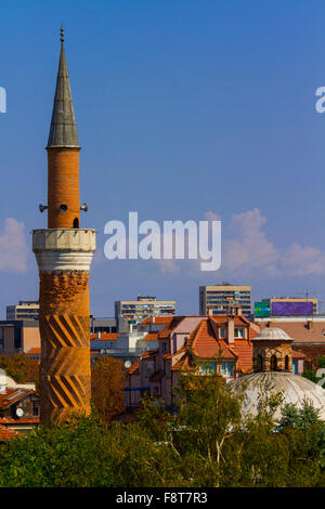 Das Minarett einer Moschee in Bulgarien in Plovdiv Stockfoto