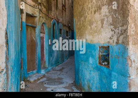 Detail aus den Gassen der Medina in Essaouira. Stockfoto