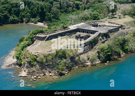 Luftaufnahme des Fort Sherman an Toro Punkt, Panamakanal, Panama Stockfoto