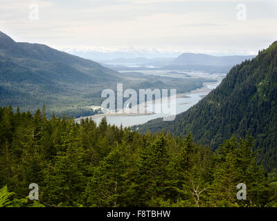 Blick vom Mount Roberts, Juneau, Alaska Stockfoto