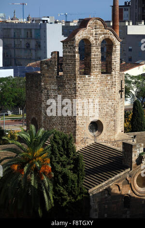 Romanischen Kloster Sant Pau del Camp in Barcelona. Stockfoto