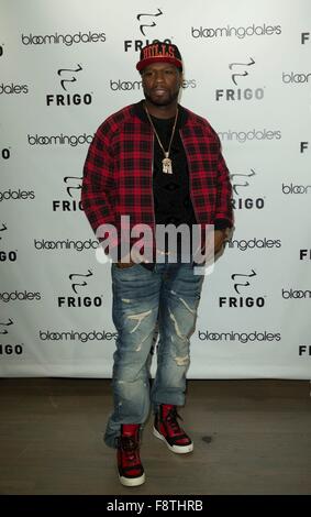 Curtis Jaclson, Instore-aka 50 Cent an Auftritt für Curtis Jackson aka 50 Cent Unveils FRIGO RevolutionWear, Bloomingdale's, New York, NY 10. Dezember 2015. Foto von: Lev Radin/Everett Collection Stockfoto