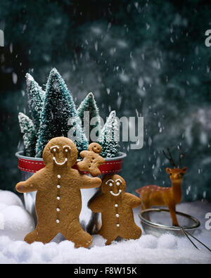 Frisch gebackenen Lebkuchen zu Weihnachten Stockfoto