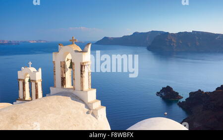 Oia Stadt, Insel Santorin, Griechenland Stockfoto