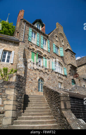 Alten Gebäude in le Mont Saint Michel, Normandie, Frankreich Stockfoto